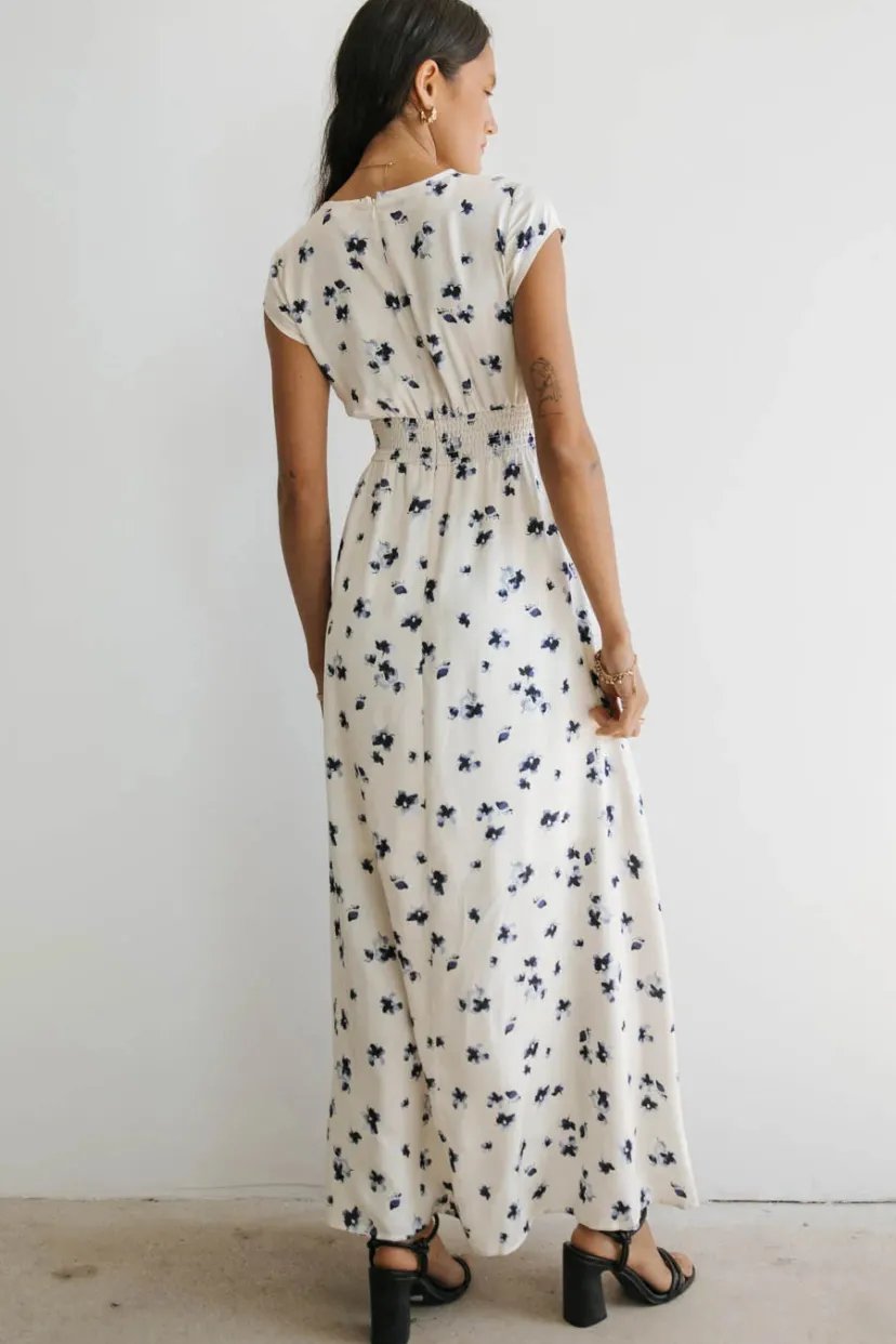 Dresses | Maxi Dresses>Bohme Daniella Floral Dress in Cream