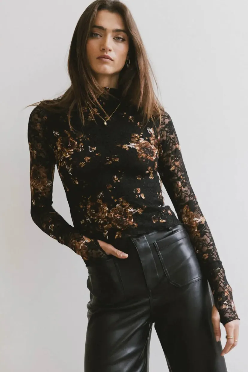 Tops>Bohme Davina Floral Lace Top