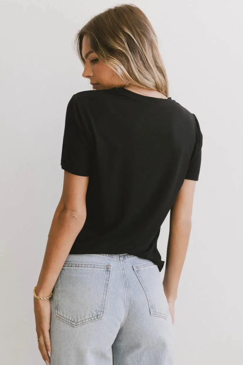 Tops | Essentials>Bohme Dia Basic Tee in Black