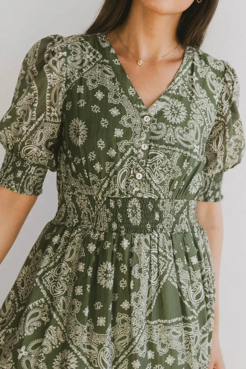 Dresses | Midi Dresses>Bohme Dia Paisley Midi Dress