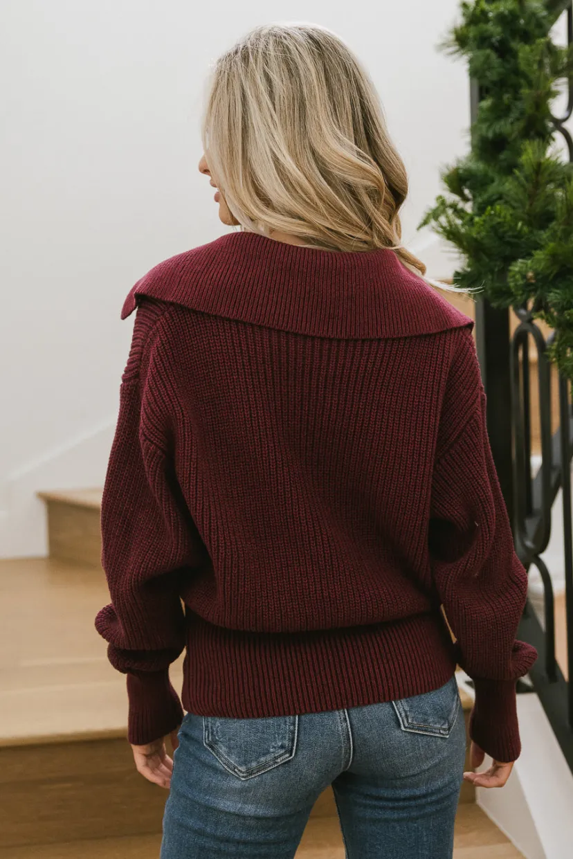 Tops | Sweaters>Bohme Diana Collared Sweater - FINAL SALE