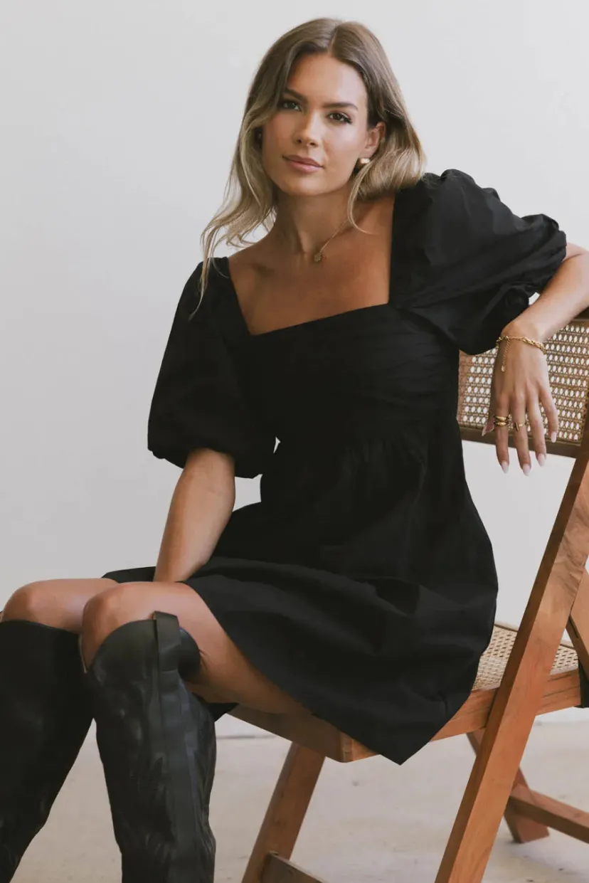 Dresses | Mini Dresses>Bohme Dinah Pleated Mini Dress in Black