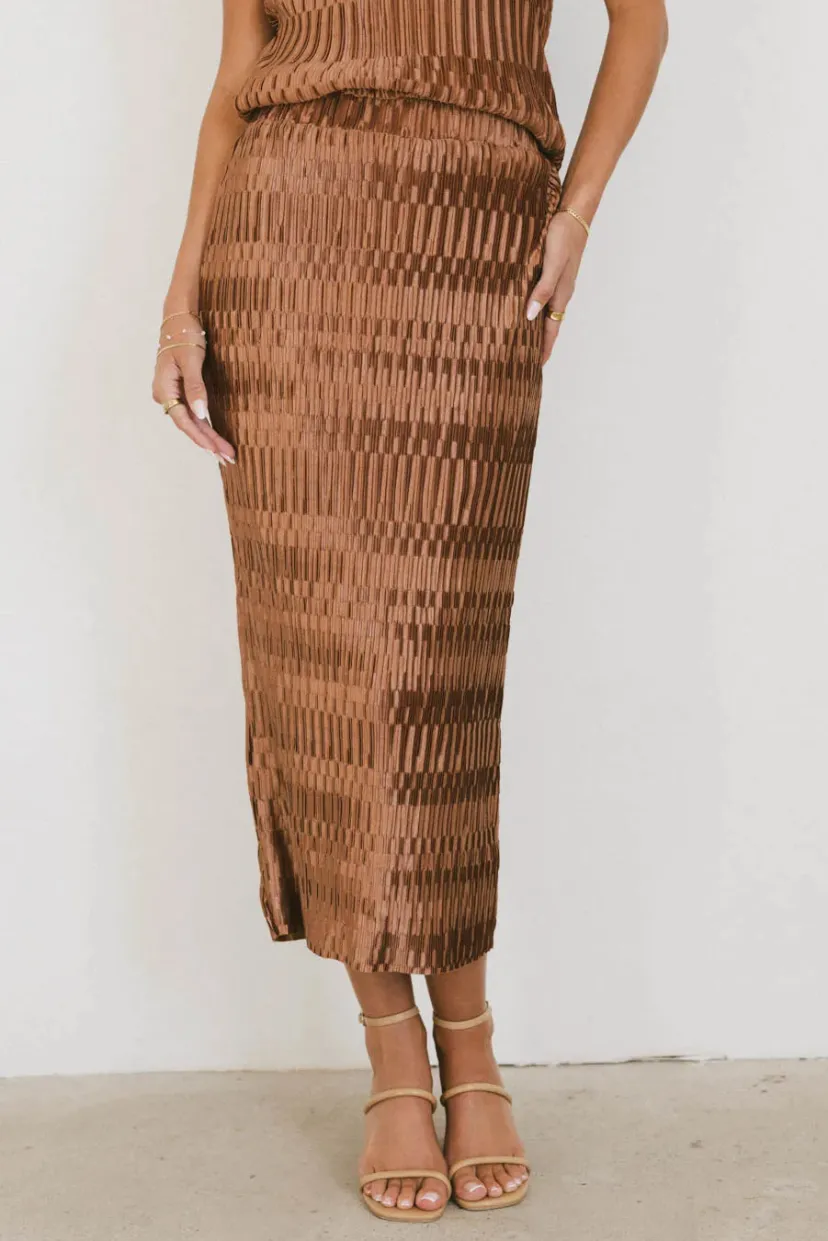 Sets | Skirts>Bohme Dream Textured Skirt in Copper