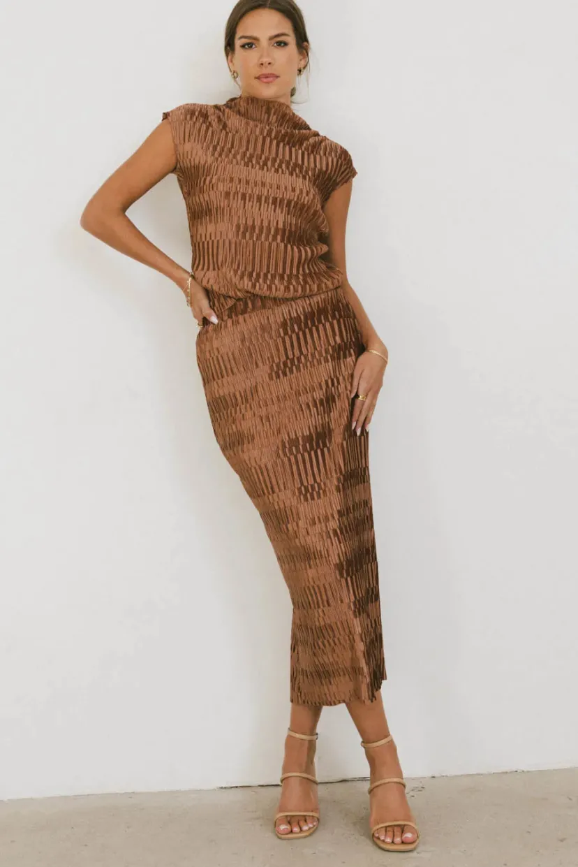 Sets | Skirts>Bohme Dream Textured Skirt in Copper