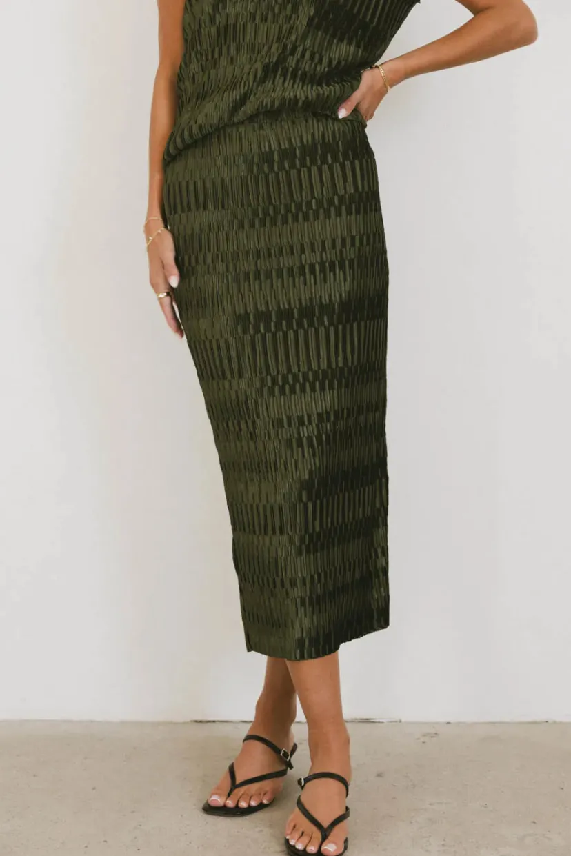 Sets | Skirts>Bohme Dream Textured Skirt in Dark Moss Darkmoss