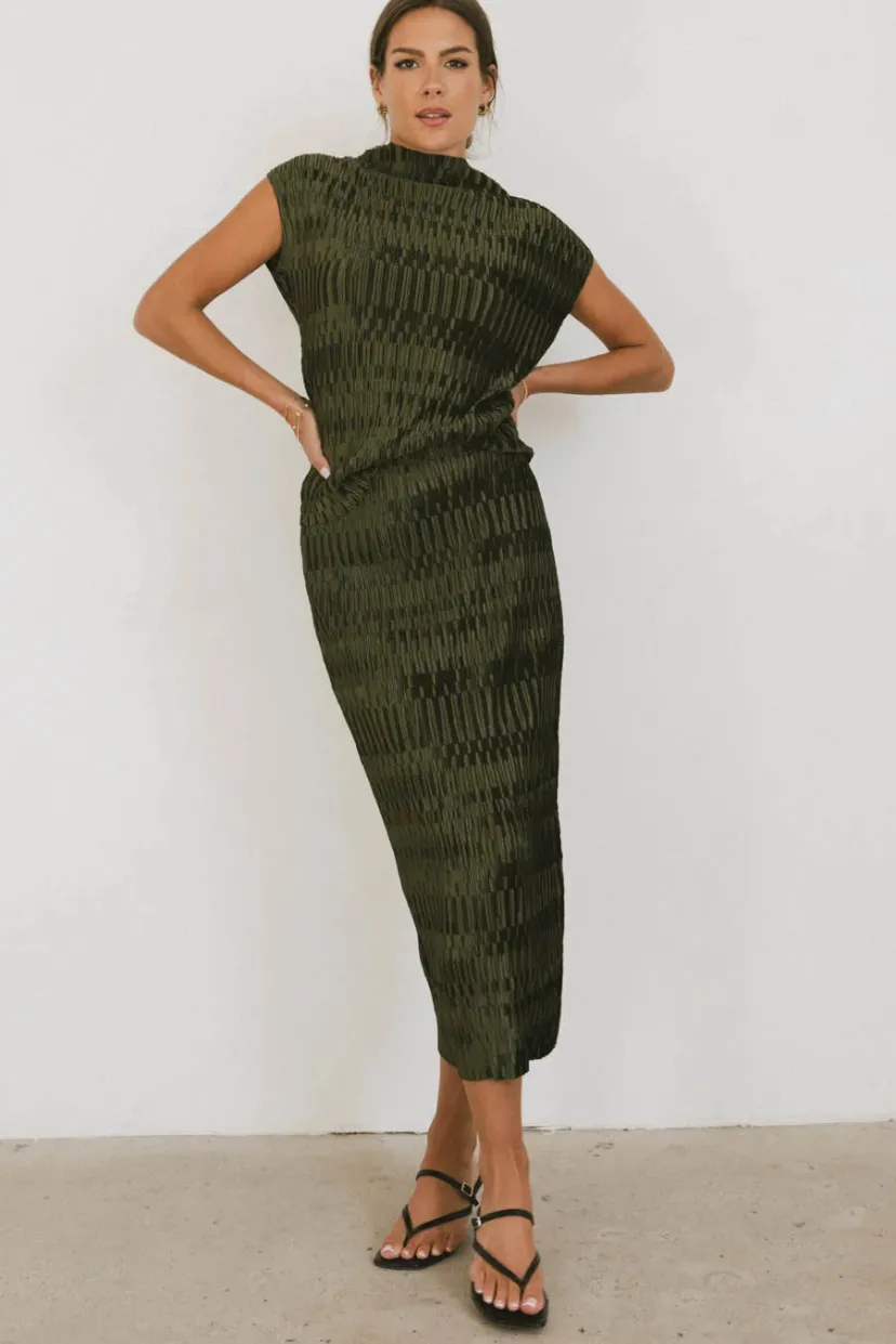 Sets | Skirts>Bohme Dream Textured Skirt in Dark Moss Darkmoss