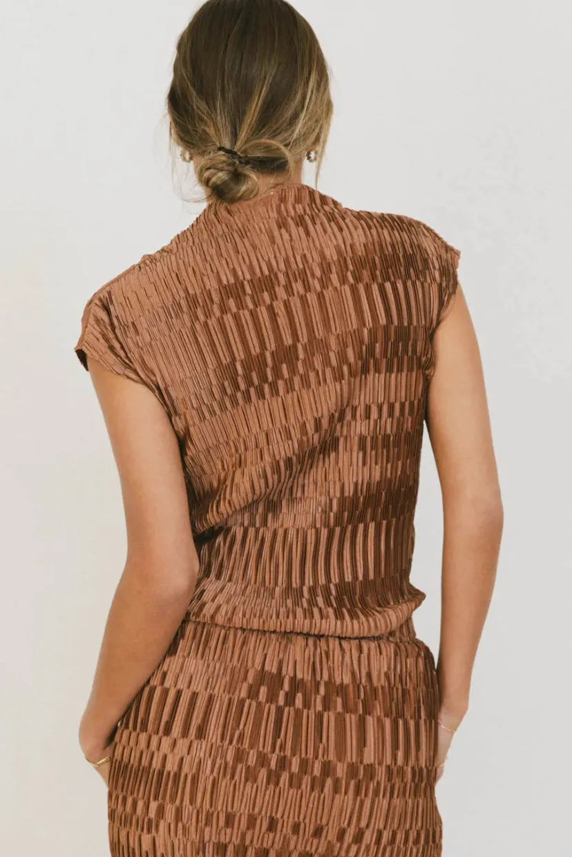 Tops | Sets>Bohme Dream Textured Top in Copper