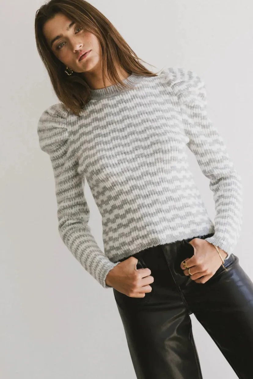 Tops | Sweaters>Bohme Dustin Knit Sweater in Grey