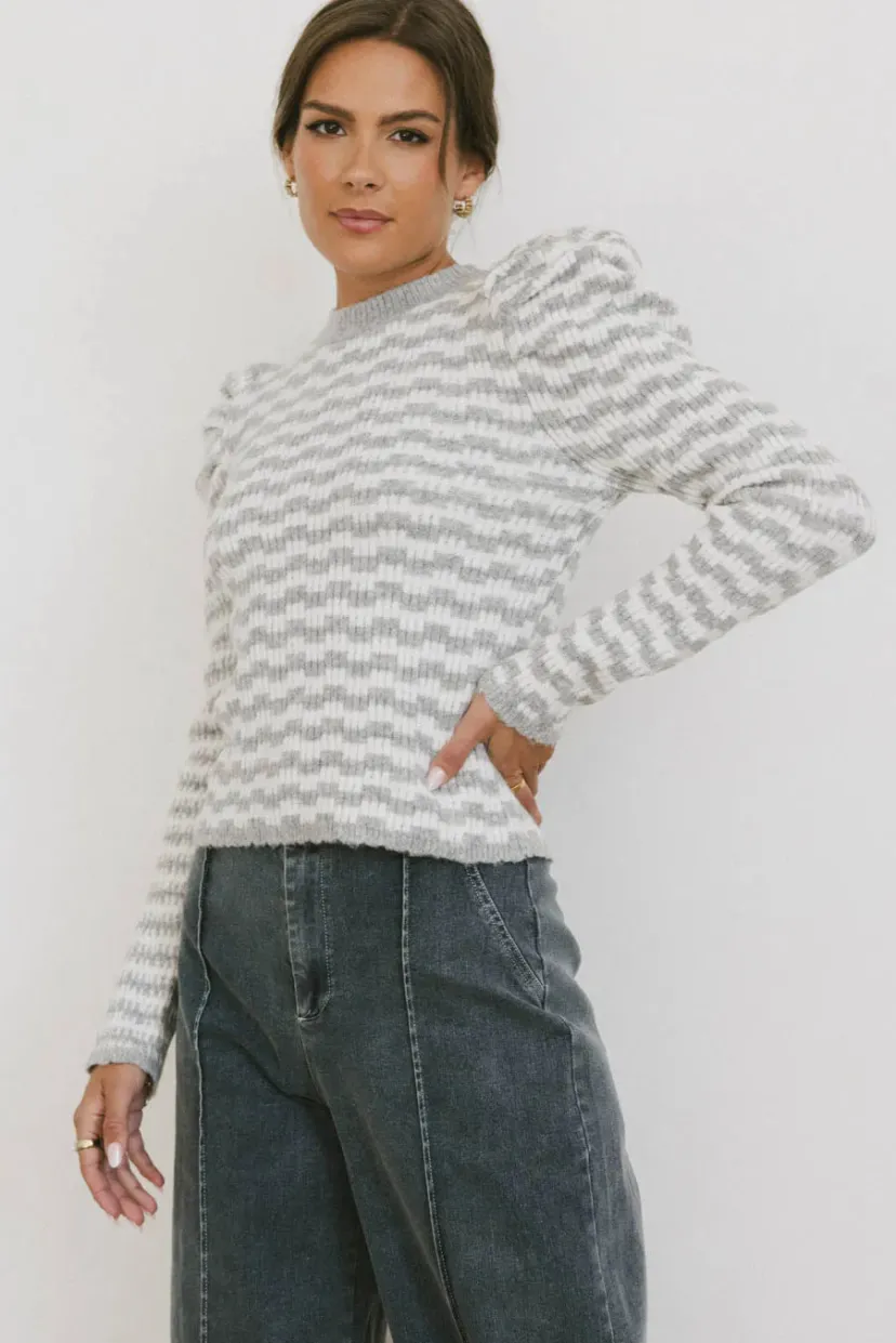 Tops | Sweaters>Bohme Dustin Knit Sweater in Grey