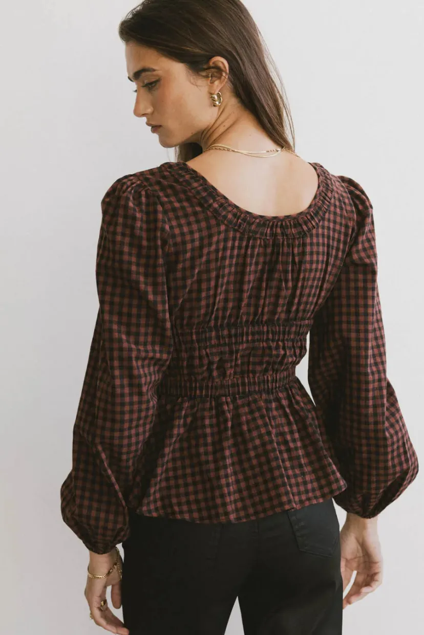 Tops | Blouses>Bohme Ella Tie Peplum Blouse