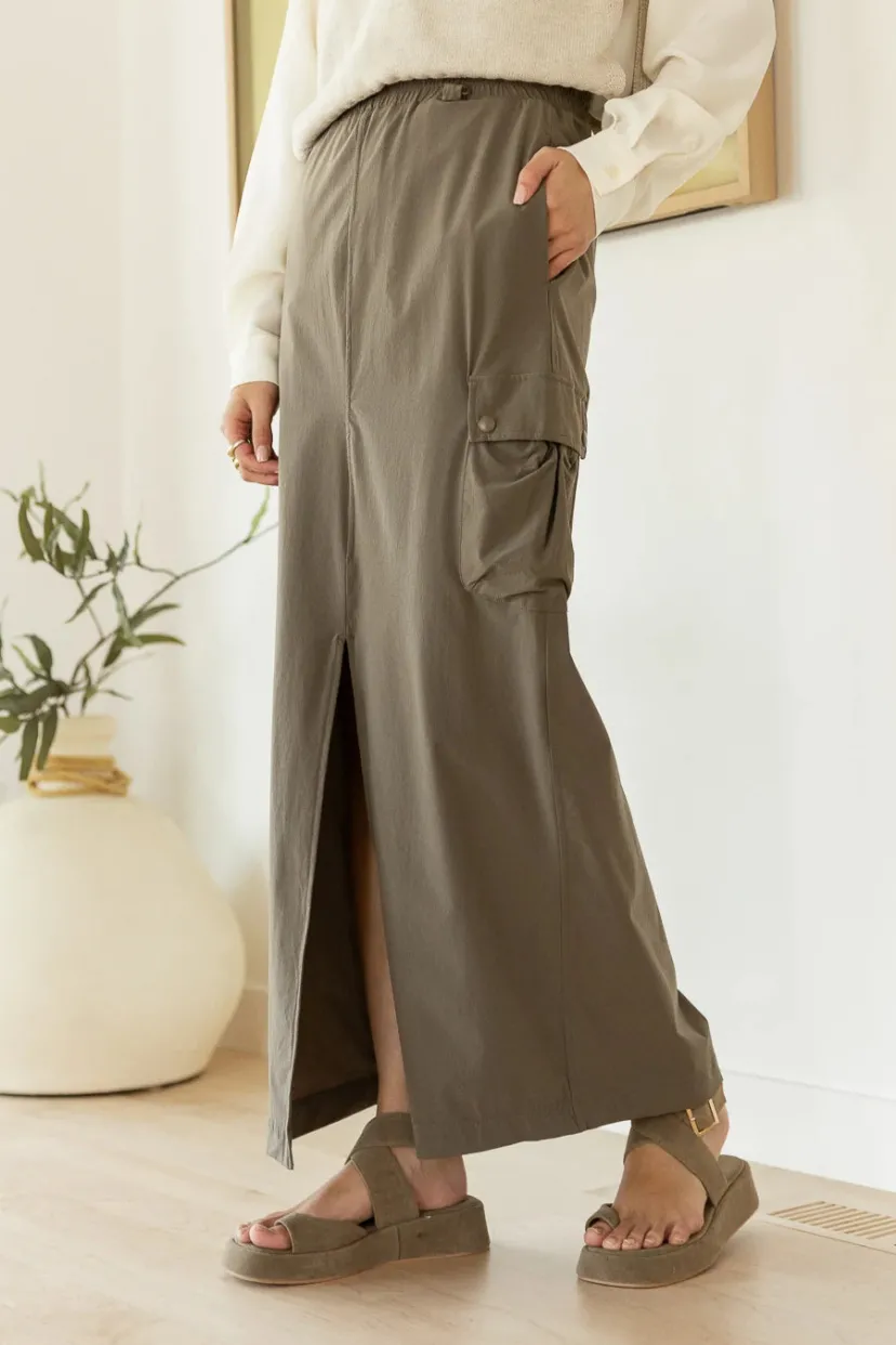 Skirts | All Bottoms>Bohme Ellie Cargo Skirt in Olive