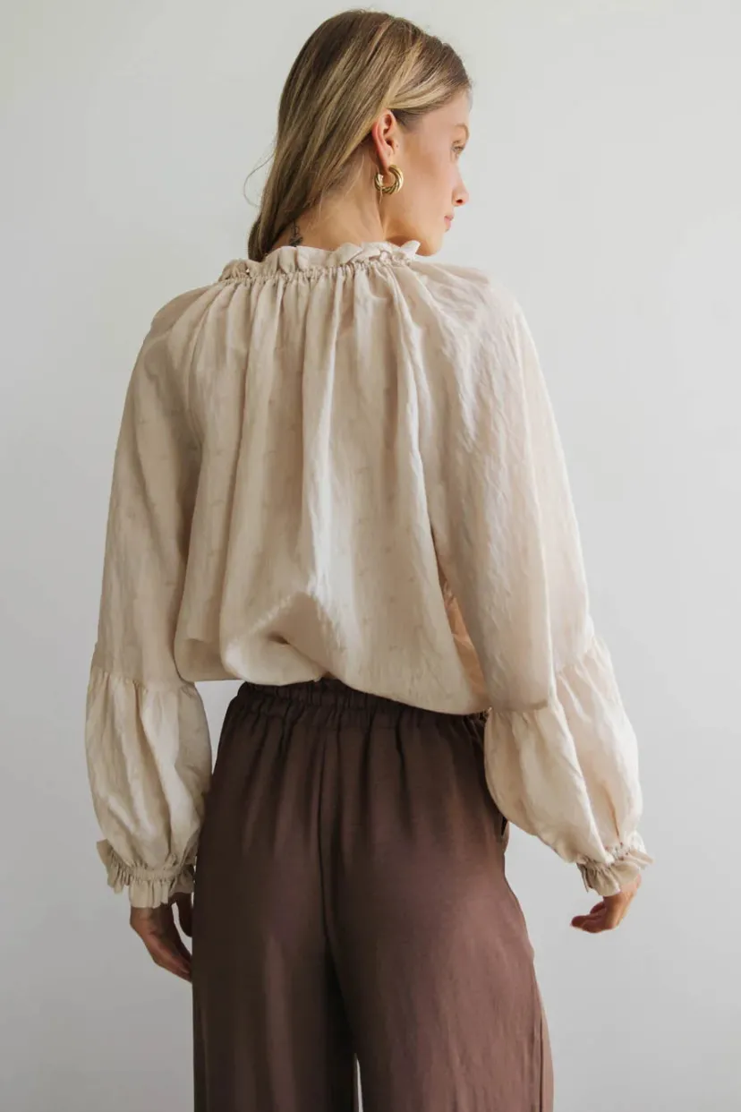 Tops | Blouses>Bohme Elowen Button Up Blouse in Cream