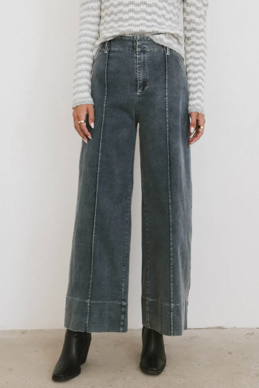 Denim>Bohme Emmaline Wide Leg Jeans in Dark Wash Darkwash