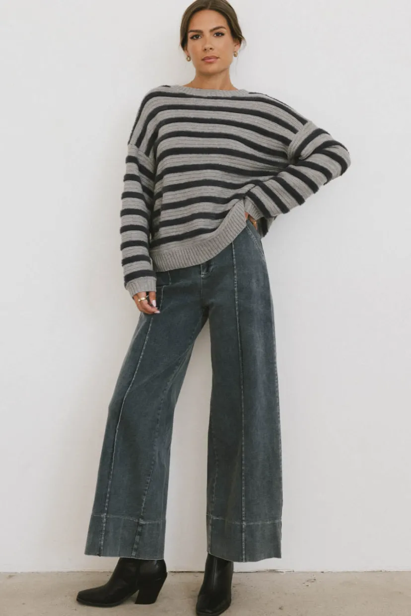 Denim>Bohme Emmaline Wide Leg Jeans in Dark Wash Darkwash