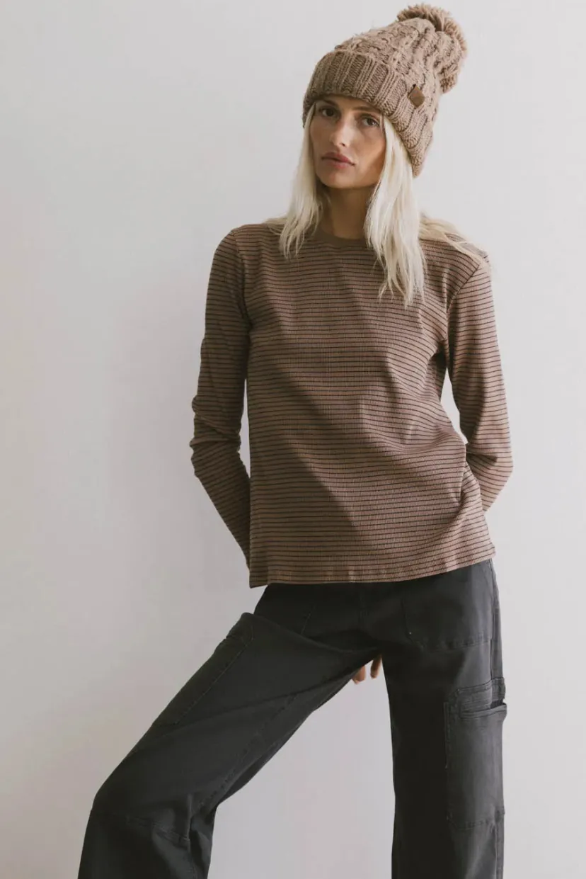 Tops | Tees & Tanks>Bohme Erin Striped Top in Brown