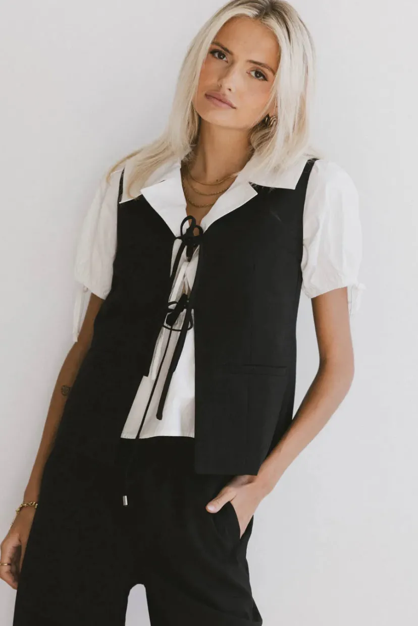 Tops | Sets>Bohme Eslyn Oversized Vest in Black