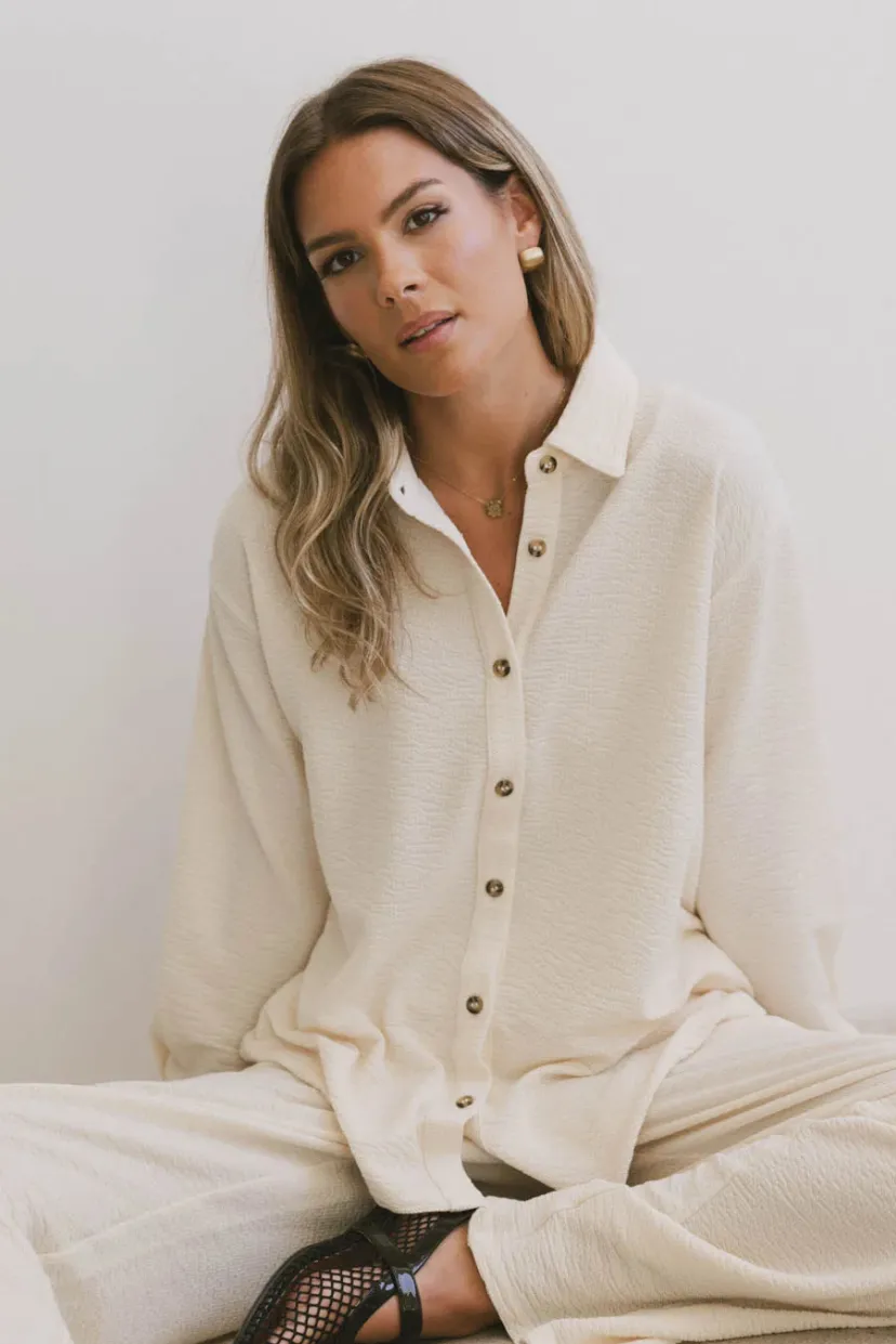 Tops | Sets>Bohme Etta Button Up in Beige