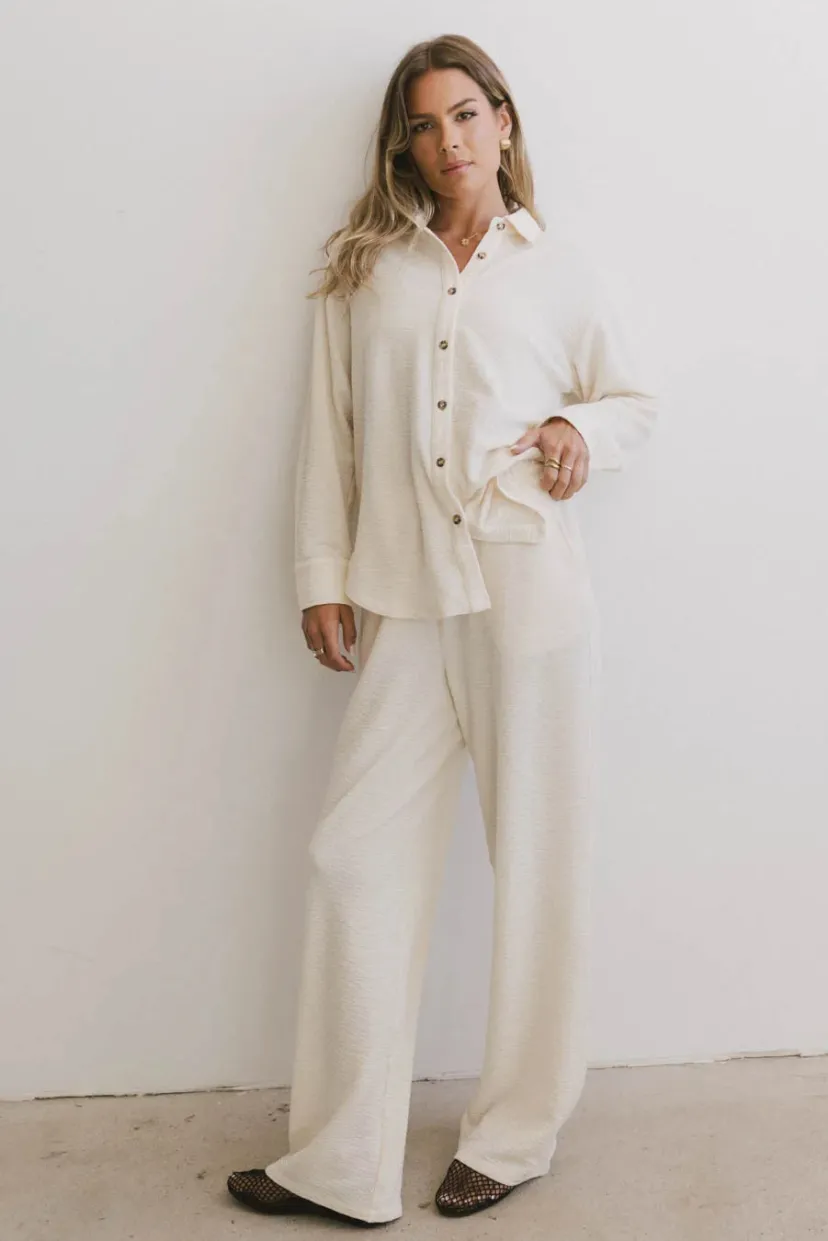 Sets | Pants>Bohme Etta Wide Leg Pants in Beige