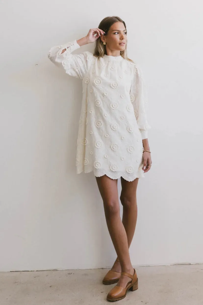 Dresses>Bohme Evie Textured Floral Mini Dress