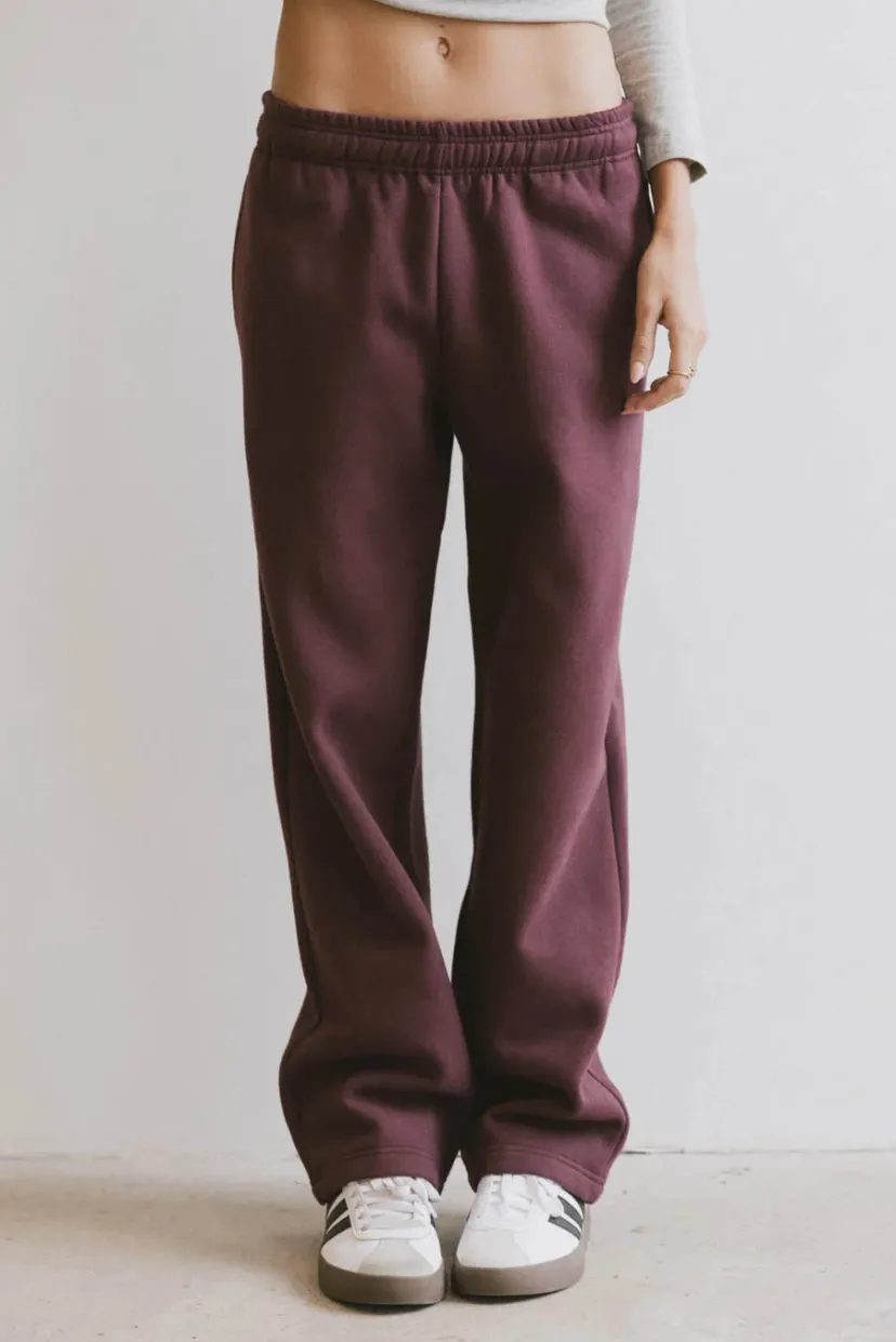 Sets | Loungewear>Bohme Ezra Sweatpants in Burgundy