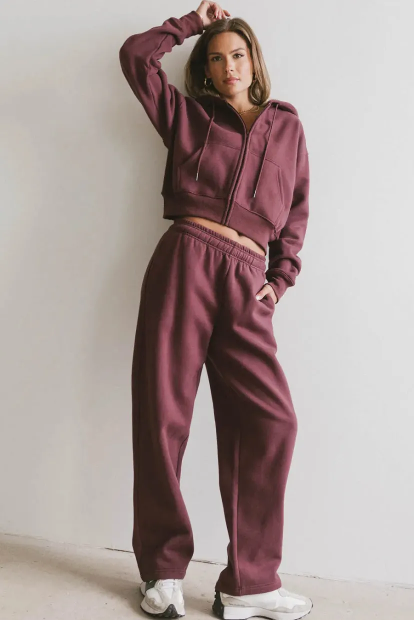 Sets | Loungewear>Bohme Ezra Sweatpants in Burgundy