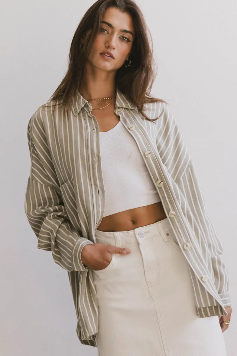 Tops>Bohme Ezti Striped Button Up