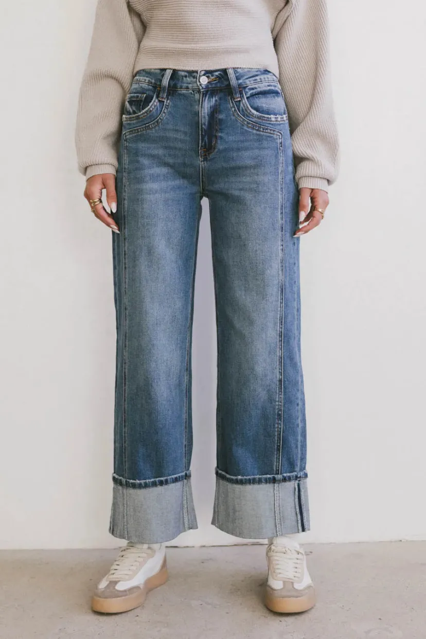 Denim | All Bottoms>Bohme Fenna Cuffed Wide Leg Jeans