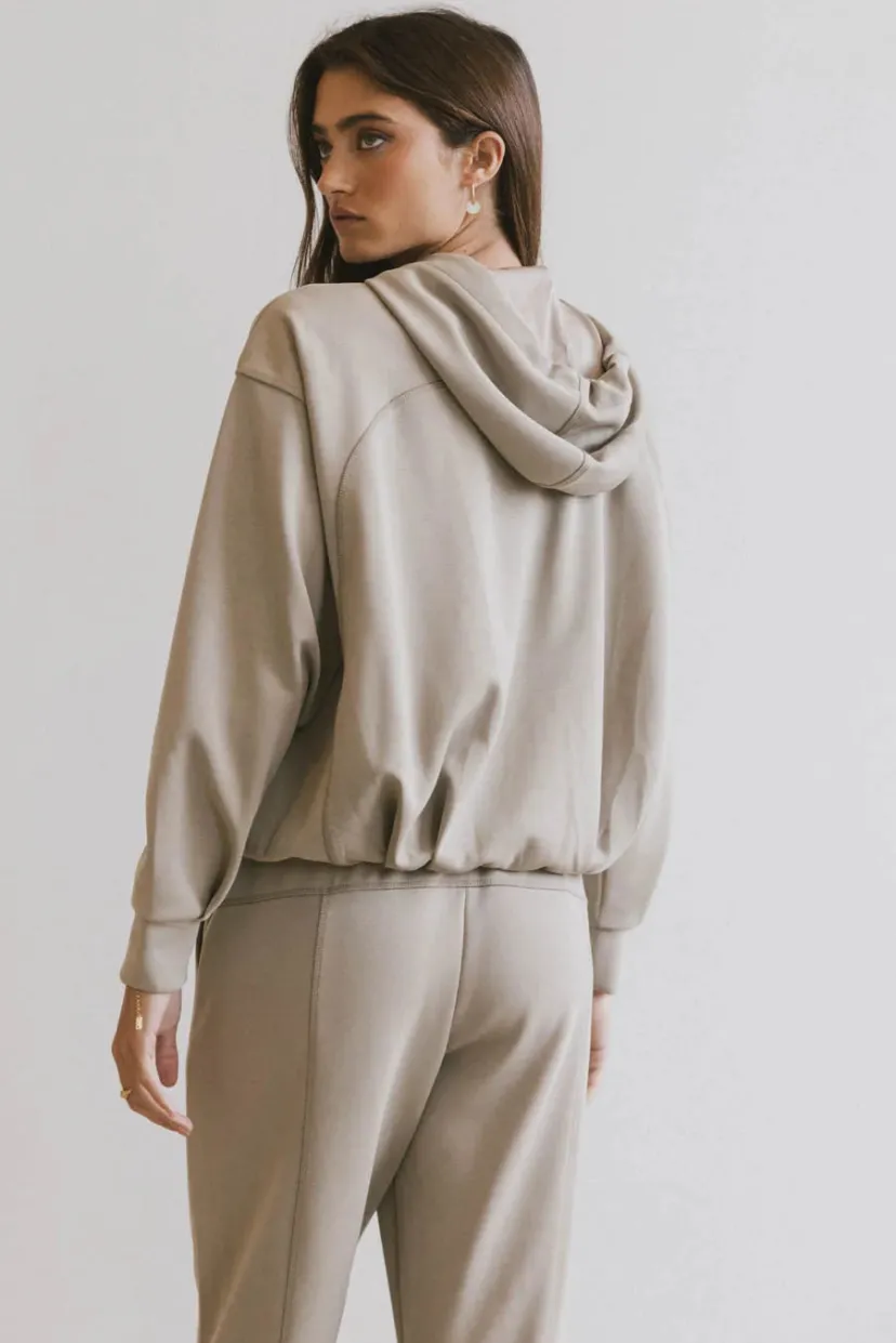 Tops | Sets>Bohme Flow State Pullover Hoodie in Taupe