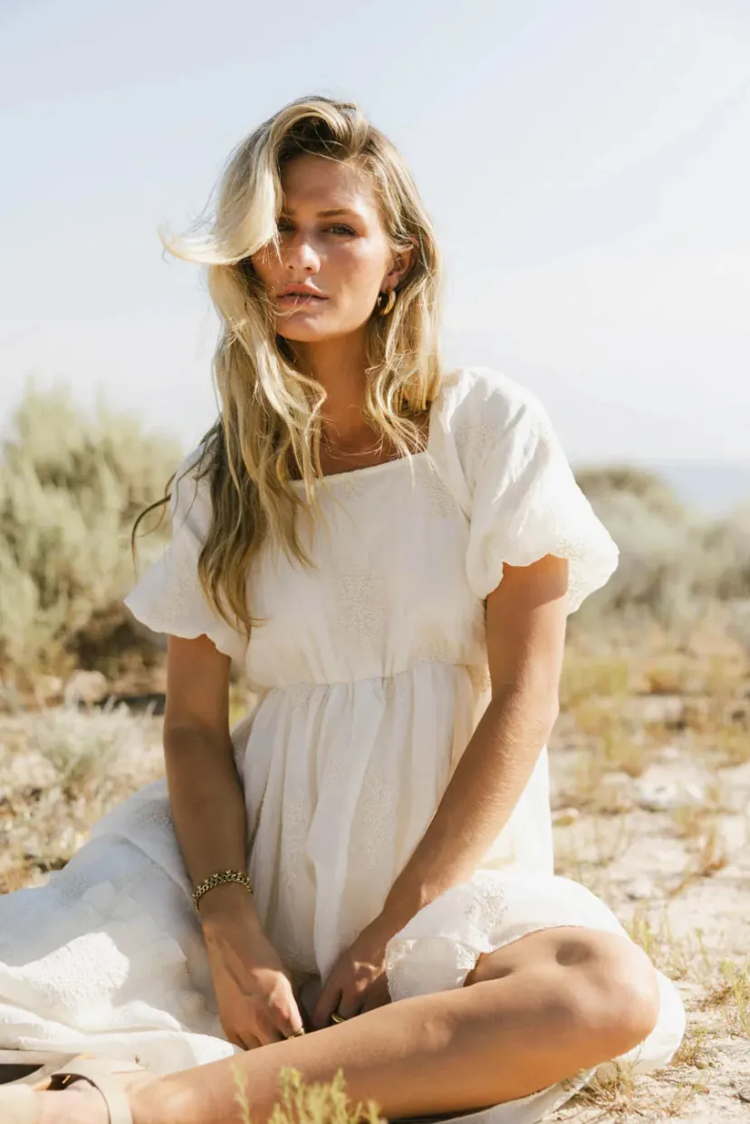 Dresses>Bohme Fool For You Midi Dress in Cream