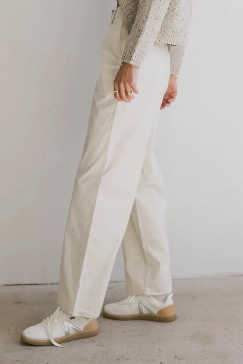 Pants | All Bottoms>Bohme Frank and Oak Emma Wide Leg Pant in Cream