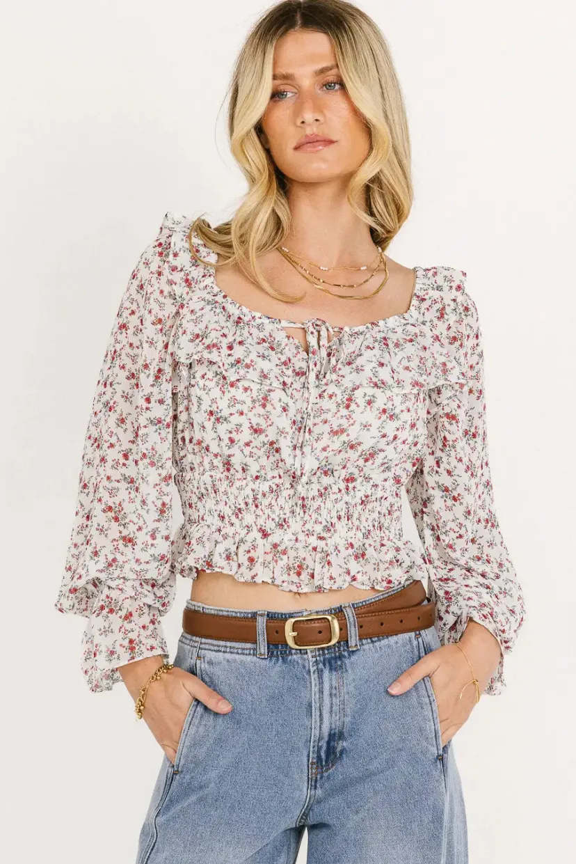 Tops | Blouses>Bohme Gemma Ditsy Floral Blouse - FINAL SALE