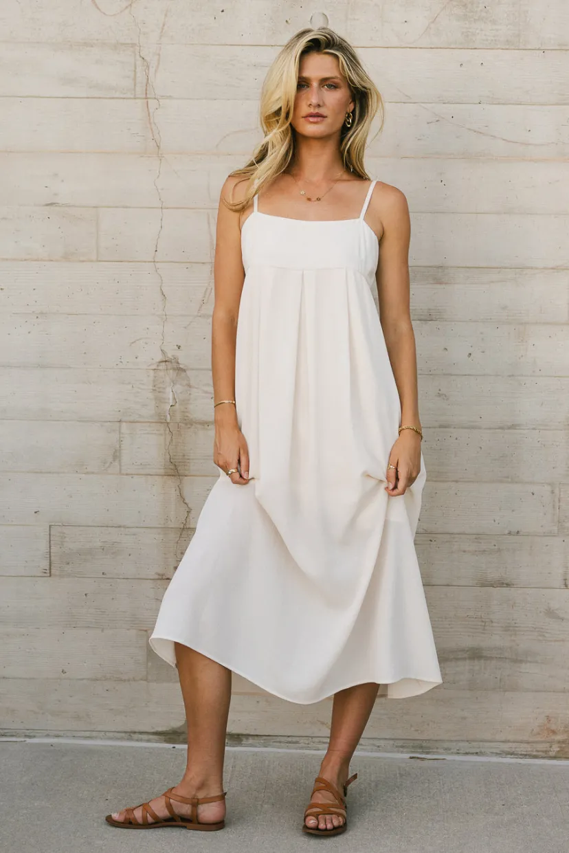 Dresses | Midi Dresses>Bohme Genevieve Empire Midi Dress in - FINAL SALE Ivory