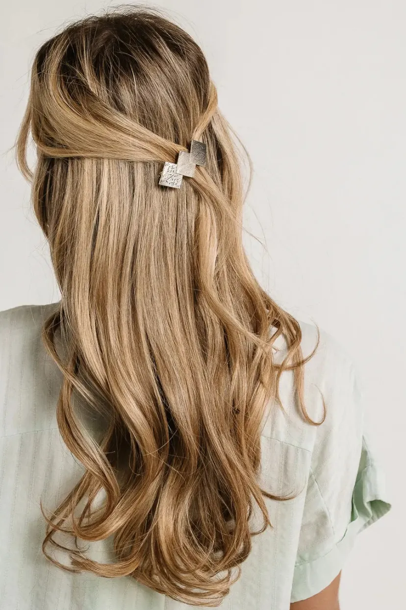 Hair Accessories>Bohme Geometric Hair Clip in Silver