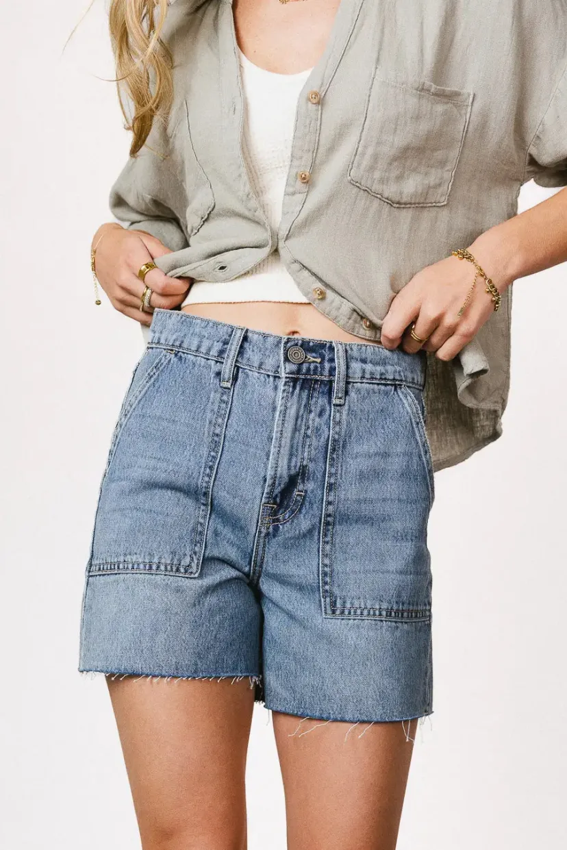 Shorts | All Bottoms>Bohme Gracey High Rise Dad Shorts - FINAL SALE