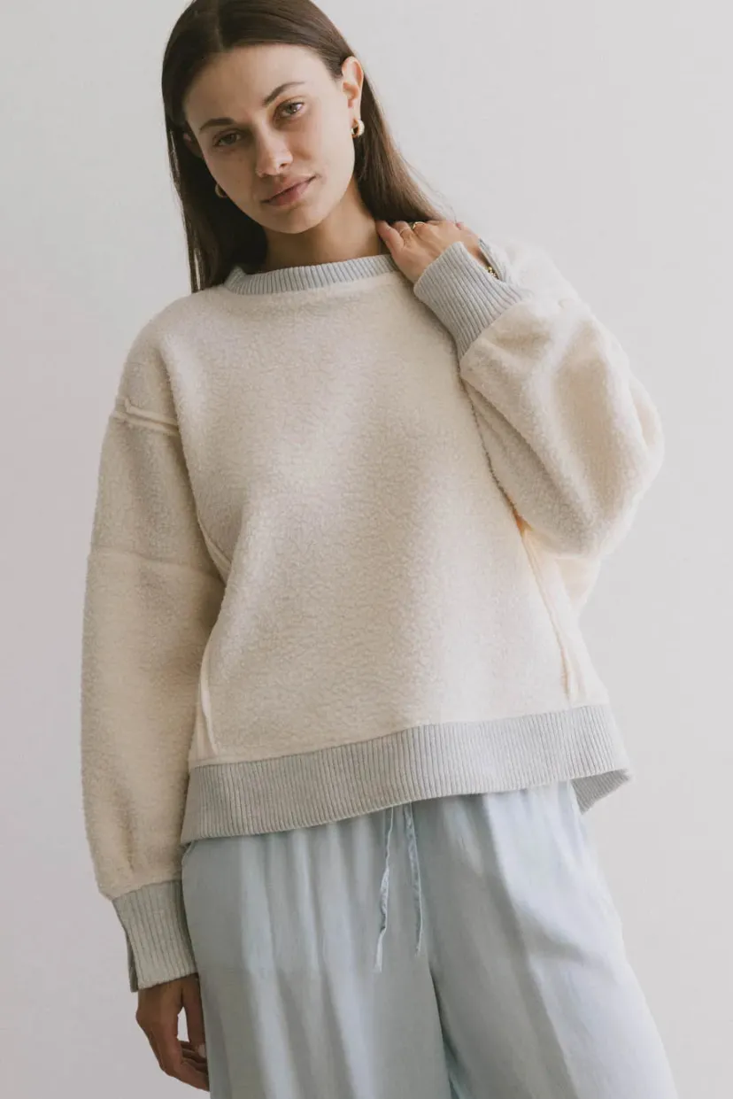 Tops | Sweaters>Bohme Gracyn Sherpa Crewneck