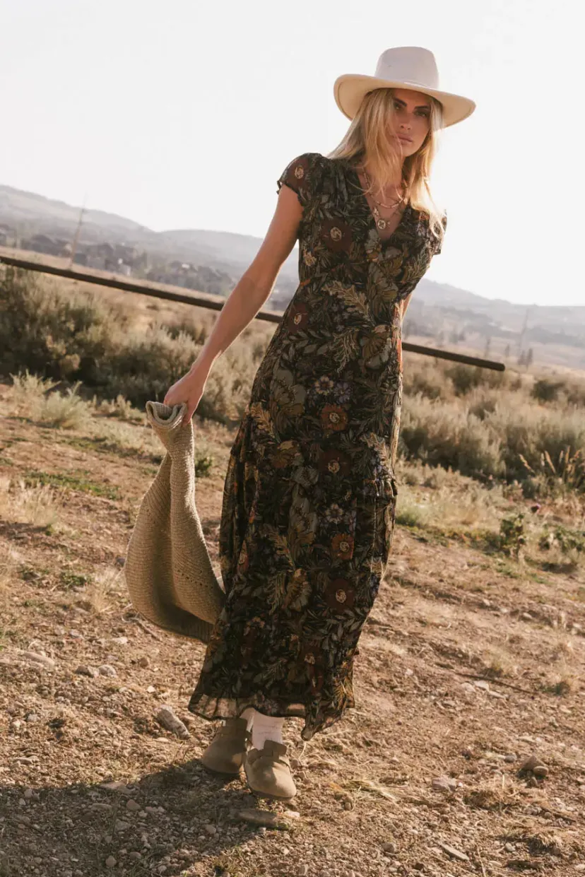 Dresses>Bohme Gretchen Floral Maxi Dress