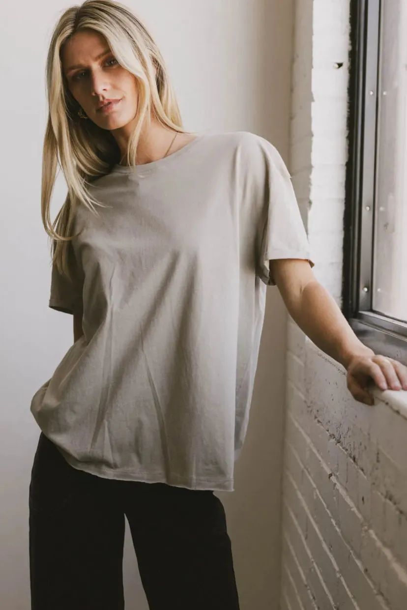 Tops>Bohme Gunner Basic Tee in Taupe