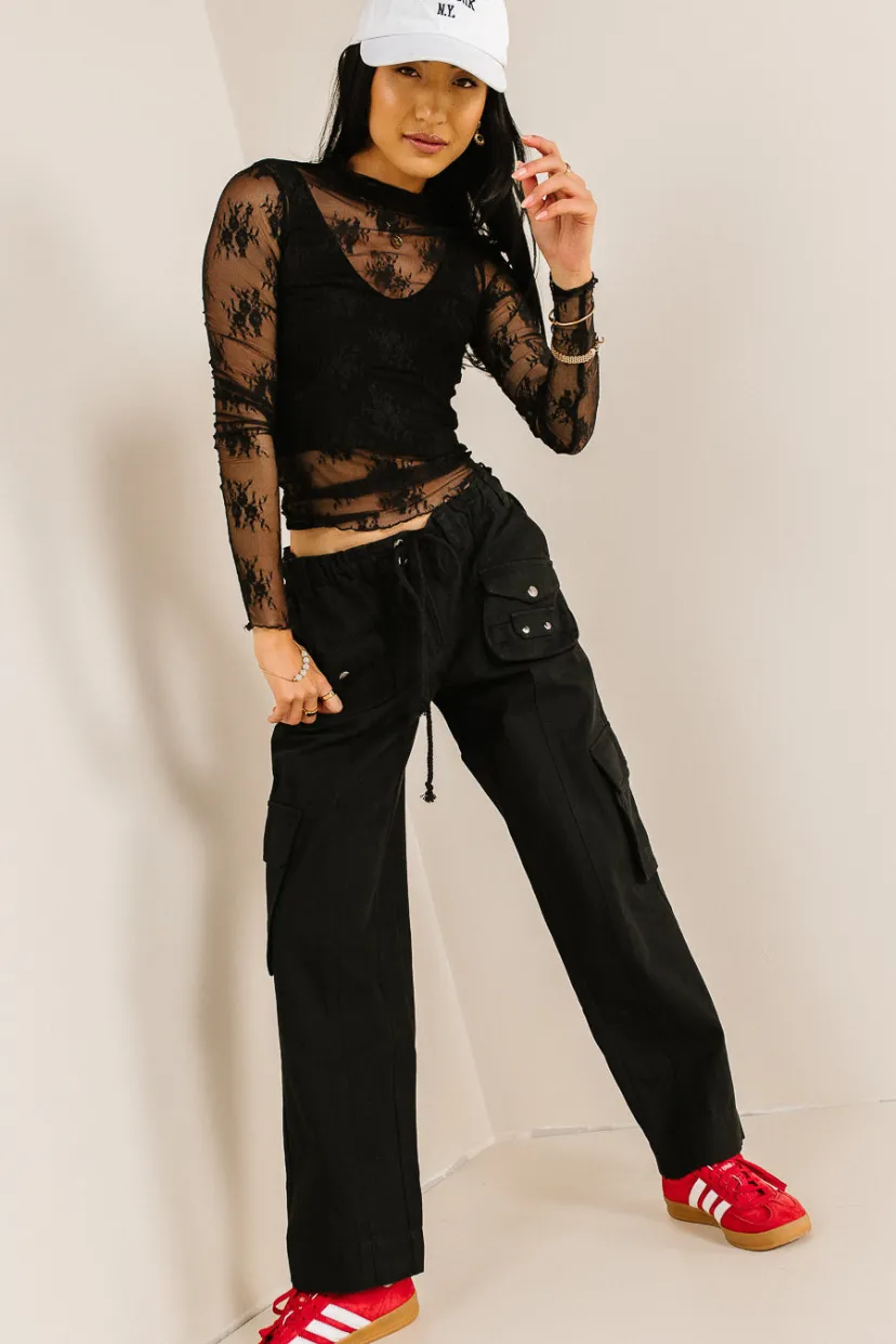 Pants | All Bottoms>Bohme Hailey Cargo Pants in - FINAL SALE Black