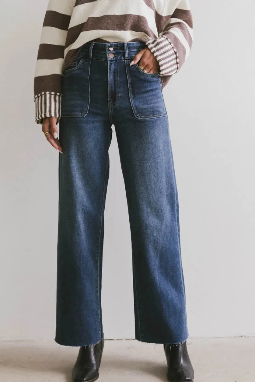 Denim | All Bottoms>Bohme Haley Distressed Wide Leg Jeans