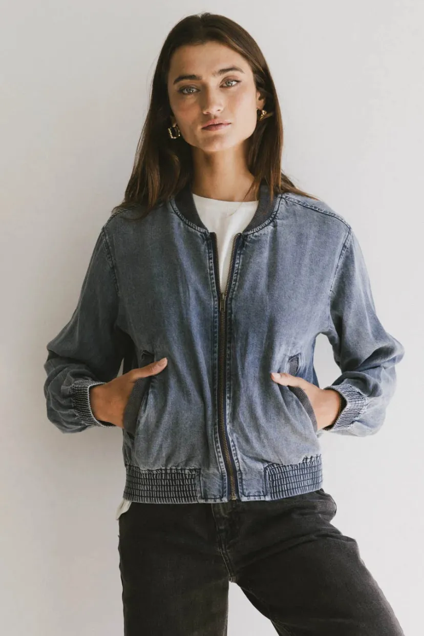 Jackets>Bohme Hali Tencel Bomber Mediumwash