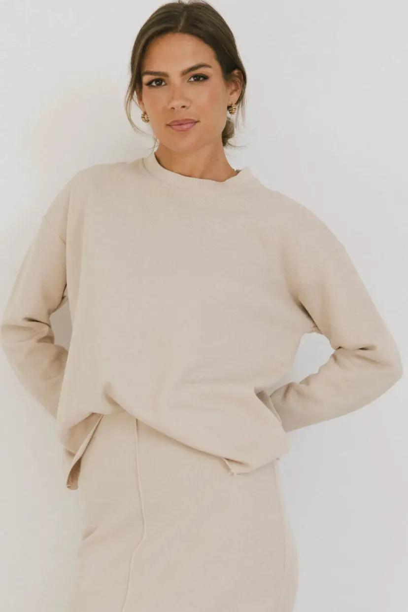 Tops | Sets>Bohme Harden Sweater Top in Taupe