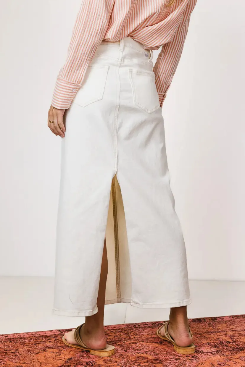 Denim | Skirts>Bohme Harley Denim Midi Skirt in - FINAL SALE Cream