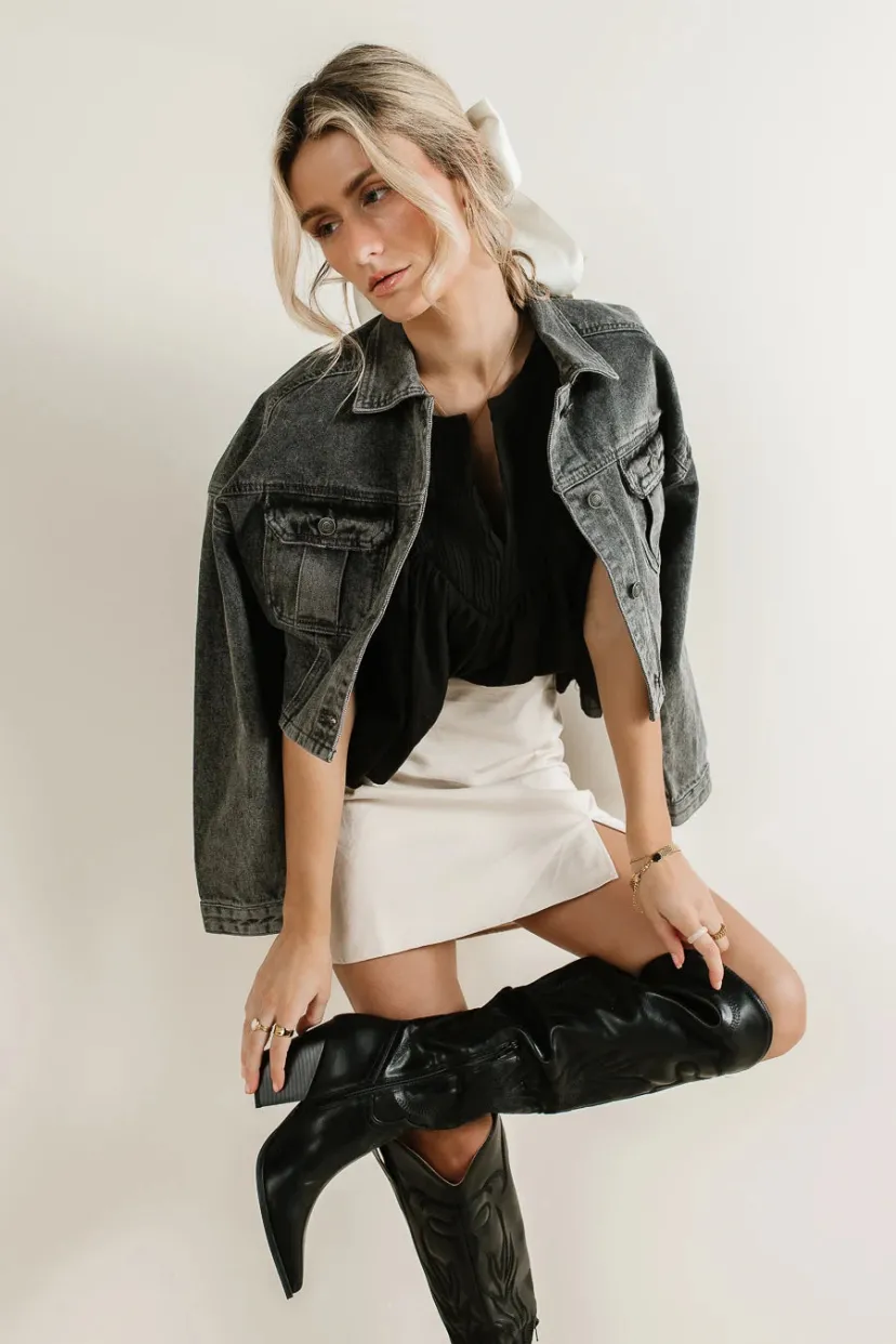 Jackets>Bohme Hayes Cropped Denim Jacket