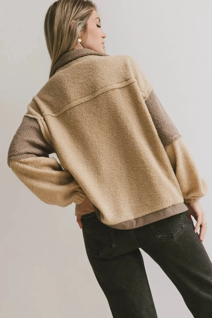 Tops | Sweaters>Bohme Indra Quarter Zip in Taupe