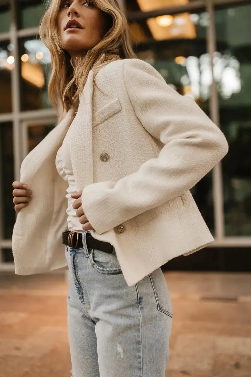 Tops | Jackets>Bohme Isabella Blazer in White