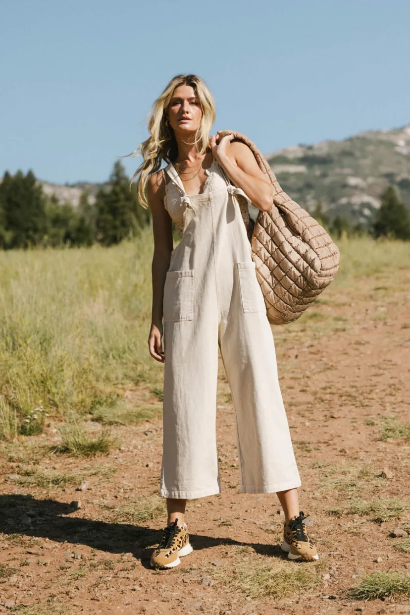 Dresses | Jumpsuits & Overalls>Bohme Isaura Tie Overalls in Oatmeal