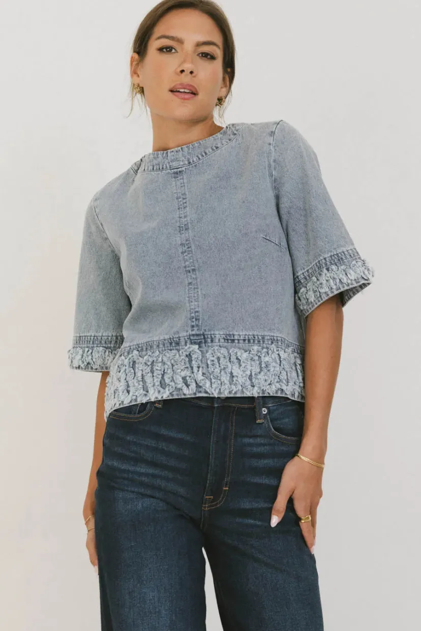 Tops | Blouses>Bohme Jana Light Wash Denim Top