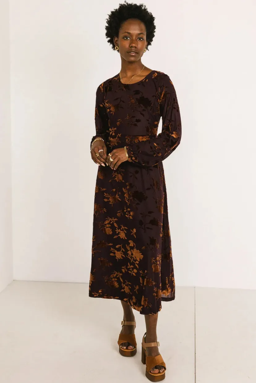 Dresses | Midi Dresses>Bohme Jane Velvet Midi Dress