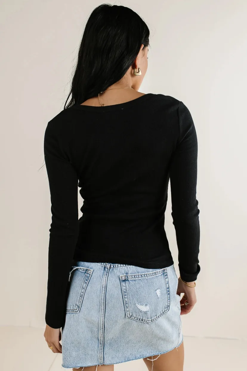 Tops | Tees & Tanks>Bohme Jayla Knit Top in Black