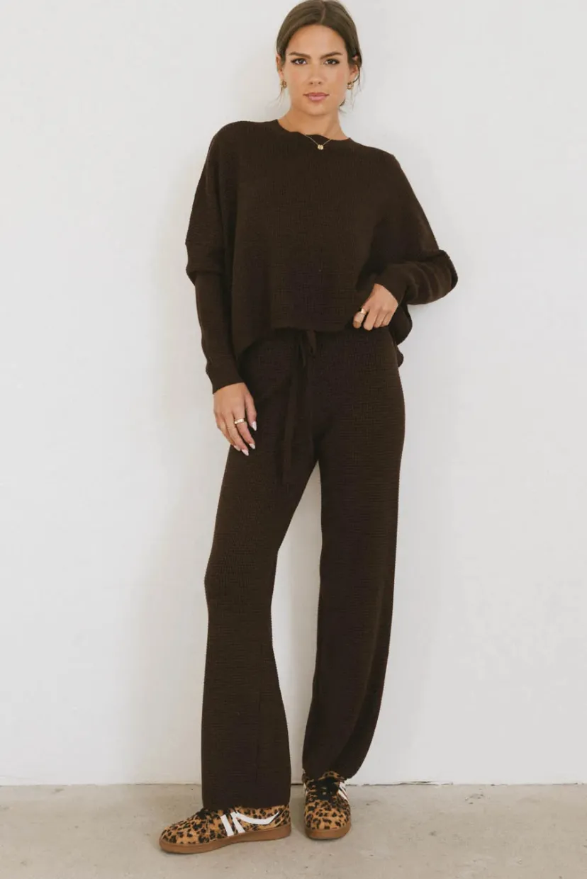 Sets | Pants>Bohme Jesse Waffle Knit Pants in Brown